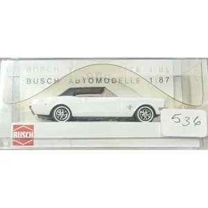 Busch 47501 HO '64 White Mustang Convertible w/Black Top - Quality Trains and Accessories Galore