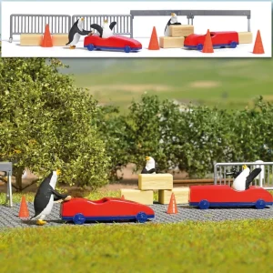 Busch 7924 HO Penguins Soapbox Race Action Set - Quality Trains and Accessories Galore