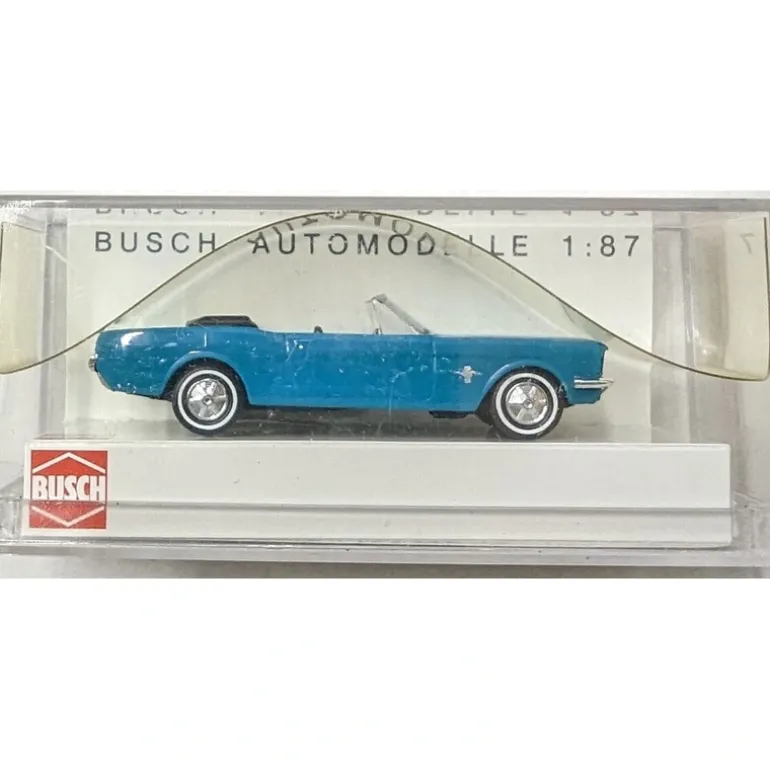 Busch 47500 HO Teal 1964 Ford Mustang Convertible - Assembled - Quality Trains and Accessories Galore