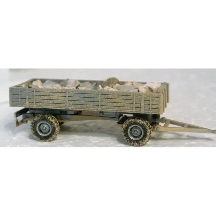 Trains-Busch 44920 HO Trailer W/Weathered Stones - Quality Trains and Accessories Galore