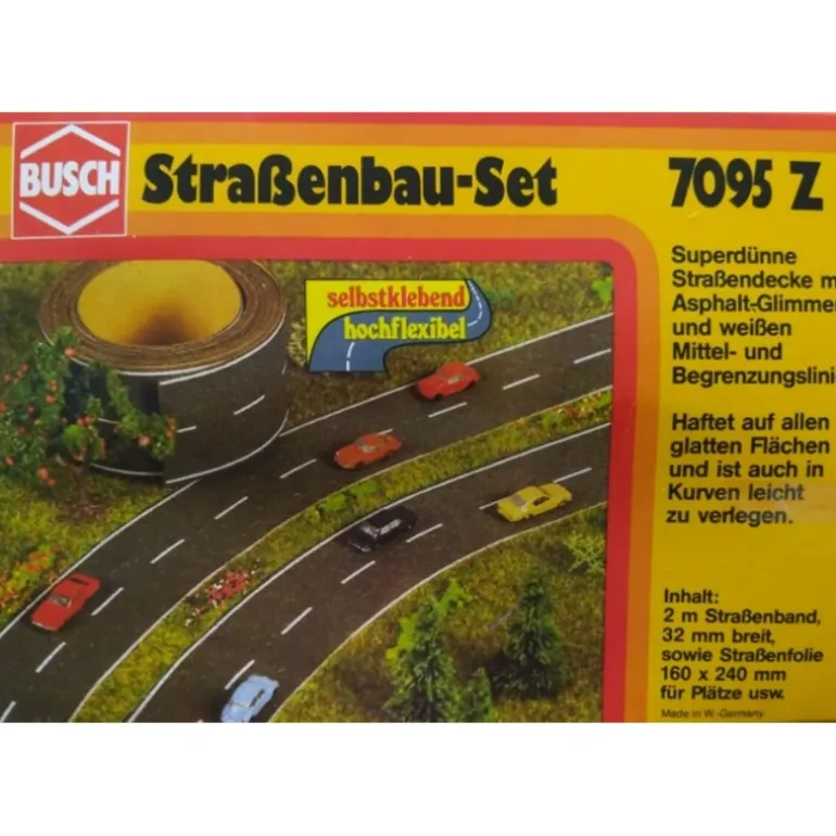 Busch 7095 Z Scale Road Construction 2 m. Strap x 32 mm Wide - Quality Trains and Accessories Galore
