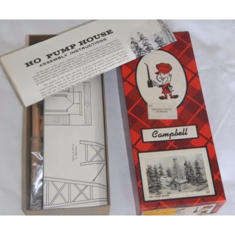 Campbell Scale Models 360-595 HO Pump House Model Building Craftsman Kit - Quality Trains and Accessories Galore