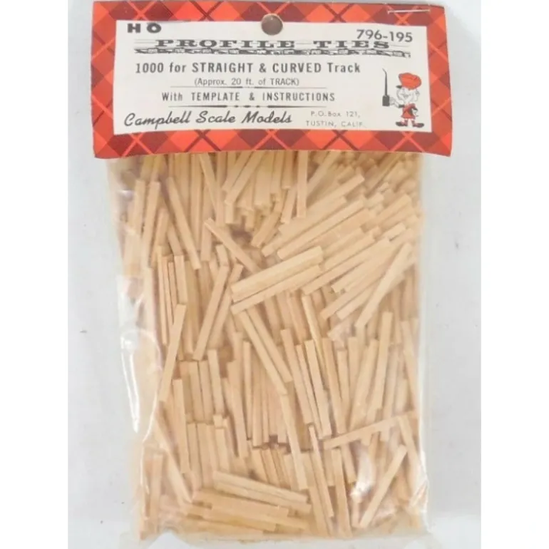 Campbell Scale Models 796-195 HO Straight & Curved Track Approx 20 Ft. - Quality Trains and Accessories Galore