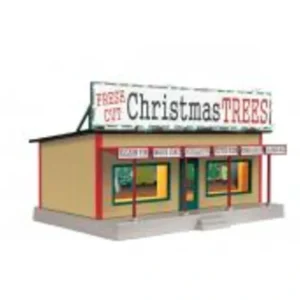 Buildings / Kits-30-90690 - Christmas Road Side Stand w/Operating Christmas Lights - Quality Trains and Accessories Galore