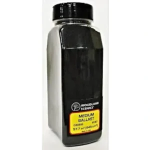 Scenery Supplies-1383 - Cinders / Medium Ballast / 32 oz Shaker - Quality Trains and Accessories Galore