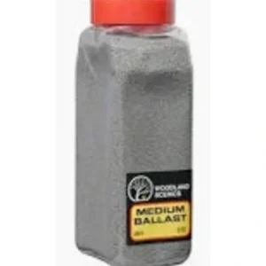 Scenery Supplies-1382 - Gray / Medium Ballast / 32 oz Shaker - Quality Trains and Accessories Galore
