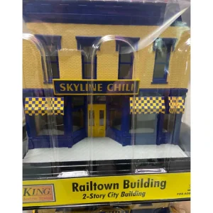 Buildings / Kits-30-90696 - Skyline Chili 2-Story Building with LED Lights - Internet Special - Quality Trains and Accessories Galore