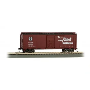 HO Rolling Stock-16501 - SUPER CHIEF 40' SANTA FE MAP BOX CAR - Quality Trains and Accessories Galore