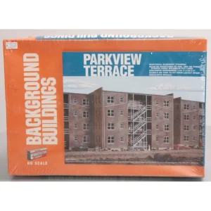 Walthers 933-3176 HO Brown W/Light Gray Parkview Terrace Background Building Kit - Quality Trains and Accessories Galore> Online