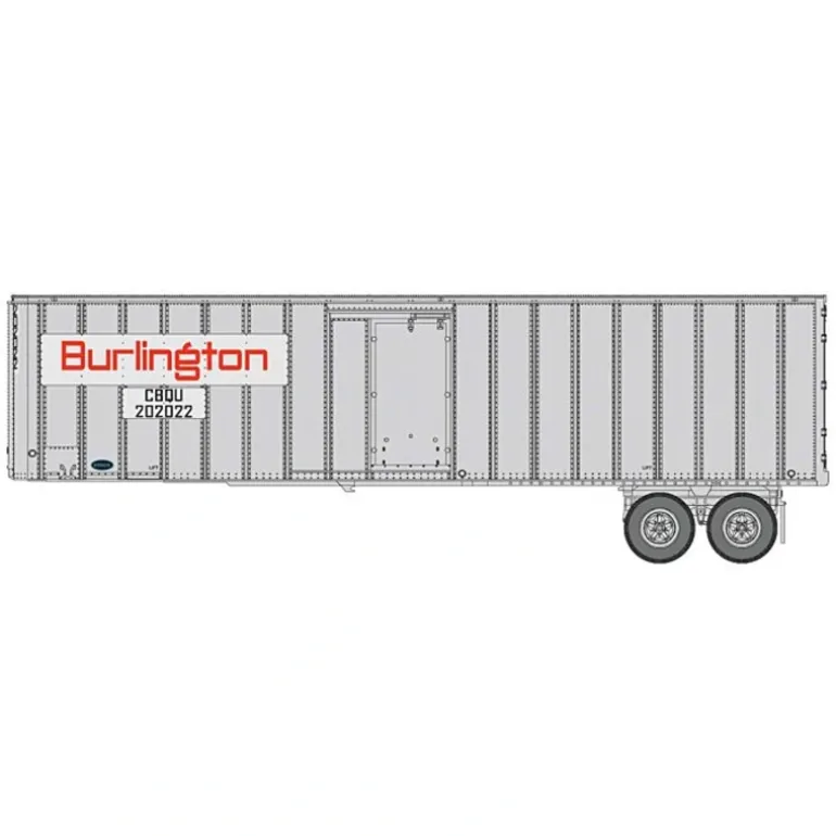 Walthers 949-2600 HO CB&Q Flexi-Van 40' Trailer (Pack of 2) - Quality Trains and Accessories Galore> Fashion