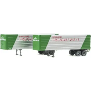 Walthers 949-2414 HO Consolidated Freightways 35' Fluted-Side Trailer (Set of 2) - Quality Trains and Accessories Galore> Hot