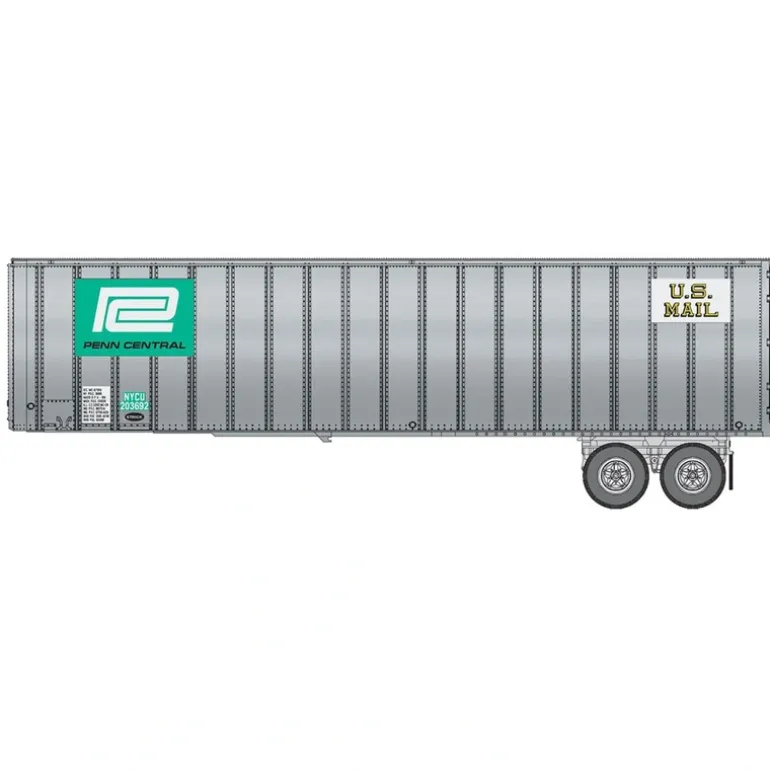 Walthers 949-2610 HO Penn Central Flexi-Van 40' Trailer (Pack of 2) - Quality Trains and Accessories Galore> Best Sale
