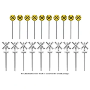 Walthers 949-4197 HO Railroad Crossing Signs (Set of 20) - Quality Trains and Accessories Galore> Fashion