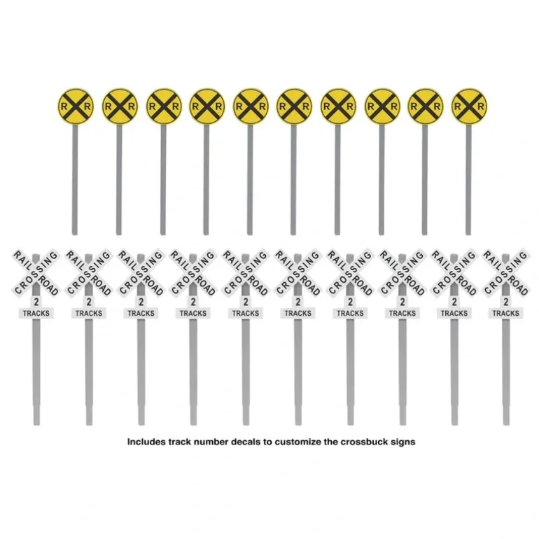 Walthers 949-4197 HO Railroad Crossing Signs (Set of 20) - Quality Trains and Accessories Galore> Fashion