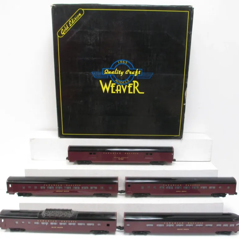 Weaver Canadian Pacific 80' 5-Car Aluminum Passenger Set EX/Box - Quality Trains and Accessories Galore> Cheap