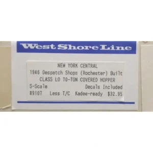 West Shore Line 9107 S New York Central Class Lo 70-Ton Covered Hopper - Quality Trains and Accessories Galore> Cheap