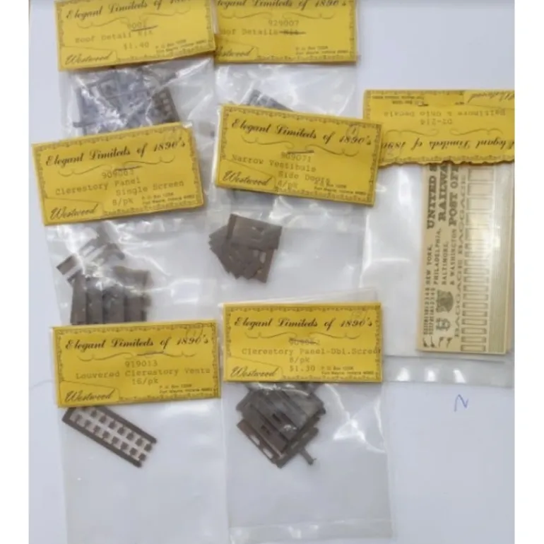 Westwood Lot of 7 HO Detail Accessory Kits Elegant Limiteds of 1890's - Quality Trains and Accessories Galore> New