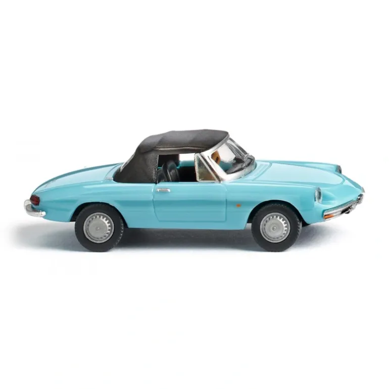 Wiking 020604 HO Alfa Spider Light Blue Convertible - Quality Trains and Accessories Galore> Cheap