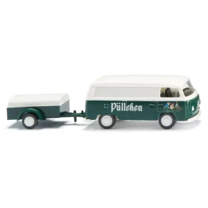 Wiking 030005 HO Volkswagen T2 Box Van with Pulleken Trailer - Quality Trains and Accessories Galore> Sale