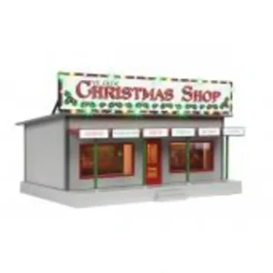 Buildings / Kits-30-90637 - Ye Old Christmas Shop Road Side Stand w/Operating Christmas Lights - Quality Trains and Accessories Galore